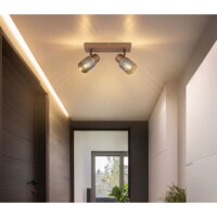 Nástěnné svítidlo SATELLA kávová 2x40W E14 IP20 GLOBO 54314-2