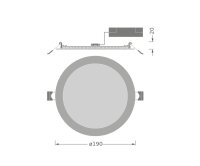 DOWNLIGHT SLIM ROUND 190 E 18W 840 WT LEDVANCE 4099854492082