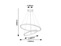 Závěsné svítidlo BELIZA černá LED 75W IP20 RABALUX 72345