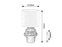 Stolní lampa GLIMO zelená E14 1x MAX 40W IP20 RABALUX 74059