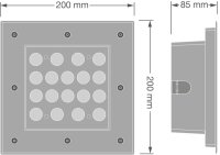 Inground Square 18W 830 SYM45 BK LEDVANCE 4099854623691