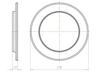 Přední kryt, HaloX 180, průměr 145 mm, do betonu KAISER 1282-04