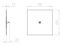 Manžeta vzduchtěsná pro kabely průměr 4-8 mm 150x150x30 mm KAISER 9059-44