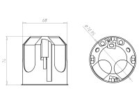 Krabice pro datové a síťové připojení bezhal. O-range ECON hl.74 KAISER 9280-78