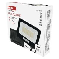 LED reflektor GLARO 30W, černý, IP65, 3000 lm, neutrální bílá EMOS ZS2234B