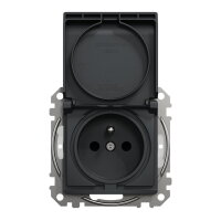 Sedna D/E Zásuvka 230V 16A IP44 bezšroubová, Antracit SCHNEIDER SDD214014