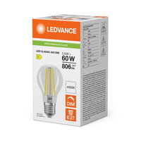 Světelný zdroj LED CLASSIC A DIM P 5.9W 840 Clear E27 LEDVANCE 4099854776977