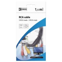 AV kabel 3RCA/M-3RCA/M 1,5M Emos SD4201
