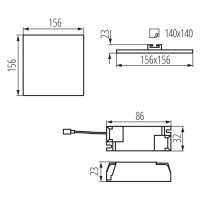 LED svítidlo AREL LED DL 14W-NW 29590 Kanlux