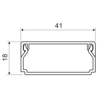 LHD 40X20 P1  LIŠTA HRANATÁ