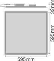 LED panel COMFORT 600 UGR<19 DALI CS CRI90 36W 930 940 U19 DALIVR CS CRI90