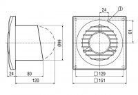 Maico 0084.0080 ECA Piano velmi tichý axiální ventilátor