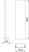 OBO GS-OTARW Vrchní díl, pro kanál Rapid 80, 300x30x80mm, čistě bílá Ocel