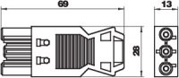 OBO 6108057 Zásuvkový díl 3 pólový BT-S GST18i3p W