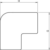 OBO WDK HF10030RW Kryt plochého rohu, 10x30mm, čistě bílá Polyvinylchlorid, PVC