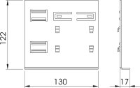 OBO KS70130 Adaptér nástěnné konzoly 128x122x27mm Ocel pásově zinkováno