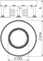 OBO RKFR2 4 V20 Kazeta kruhová pro tubus o 215mm Nerez ocel