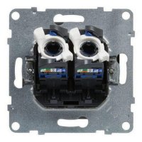 LEGRAND SUNO HLINÍK DATOVÁ ZÁSUVKA DVOJITÁ 2X RJ45 CAT.6, UTP NESTÍNĚNNÁ, LCS3