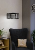 Závěsné svítidlo GINESTRONE-Z LED-ZIG-RGB/CCT černá/bílá 22W EGLO 900723