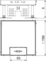 OBO RKSN2 4 VS 20 Čtvercová kazeta se šňůrovým vývodem 200x200mm Nerez ocel