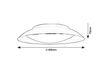 HAFSA LED 24W IP20 černá/zlatá 3000K 1250lm RABALUX 71187