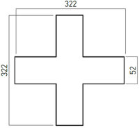 PRF080 X-shape AL. CONNECTOR with DIFFUS