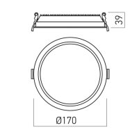 XEVO ROUND CCT 200-240V AC 23W fi.170 90