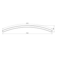 XFREE M DALI CURVED 2000mm 45dgr SUSP. L