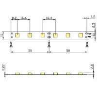 Led pásek 60L/m studená IP20 10mm, 14,4W MCLED ML-121.599.70.0