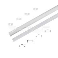 Aluminum Profil 2000 x 17.4 x 7mm Milky, VT-8113 V-TAC SKU3355