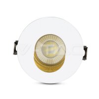 GU10 Fitting White+Gold Round, VT-874 V-TAC SKU3162