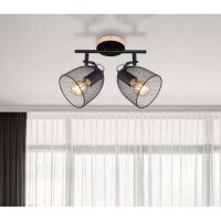 Nástěnné svítidlo JOSINA hnědá 2xE27, max. 60W 230V GLOBO 54034-2