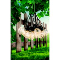 Světelný řetěz ALMAGA černá 10xLED 0,27W 31V 40lm 2700K GLOBO 34090N