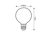 Světelný zdroj Filament LED, E27 G95, 4W, 170lm, 1800K RABALUX 79077