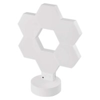 GoSmart LED stolní lampa Hexagon bílá 6 dílů RGBIC stmívatelná WiFi EMOS ZIW426R
