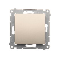 Ovládač zapínací, řazení 1/0, bez piktogramu, 10AX, 250V, zlatá matná