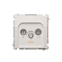 Zásuvka RTV-DATA 1x vstup: 5-865MHz, bílá KONTAKT SIMON BMAD.01/11