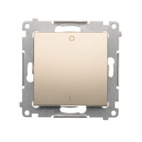 Spínač dvojpólový, řazení 2, 16AX 250V~, zlatá matná, metalizované DW2A.01/44