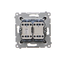 Přepínač dvojitý křížový, řazení 7, 10AX, 250V~, černá matná DW7/2.01/49