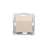 Ovladač žaluziový elektronický dvojnásobny, 6A, zlatá matná, metalizovaná