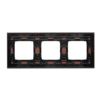 Rámeček 3 -násobný Simon 54 Nature, IP20/IP44, dřevěný černý ořech DRN3/87