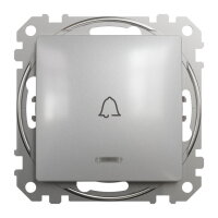Sedna D/E Tlačítko 1/0So 'zvonek'orient.kontrolka Aluminium SCHNEIDER SDD113131L