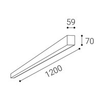 Stropní svítidlo LED2 NOLI II 120 P, W DALI TW/PUSH TW 40W 3000K-4000K bílá