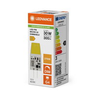 Světelný zdroj LED PIN MICRO 12V P 2.5W 827 Clear G4 LEDVANCE 4099854762321