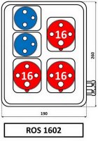 SEZ-CZ ROS 1602  Zás. roz.,  3 x IE 1643, 2x230V IP44