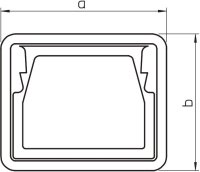 OBO KSR40040 Ochranný kroužek pro kanál LKM 40x40mm šedá Polyvinylchlorid PVC