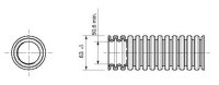 Lehká ohebná trubka FKHF, samozhášivá, prům. 63mm, šedá GEWISS DX23263R