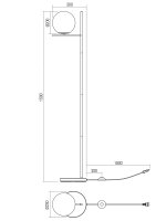 Stojací lampa BOLDY LAMP 1x28W E14 BLACK/SMOKEY REDO 01-3074