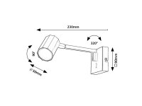 KARTER GU10 1x 5W IP20 matná černá RABALUX 73027