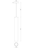 Závěsné svítidlo SUBRA S5 82W IP20 3K ON/OFF PMMA bílá OSMONT SUB60016
